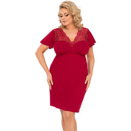 Koszulka Doris Plus Burgundowa Burgundowy, 48