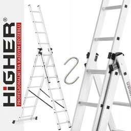Drabina aluminiowa 3x7 Higher najdłuższa 150kg
