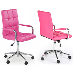 Różowy Fotel młodzieżowy krzesło obrotowe Gonzo 2 Halmar