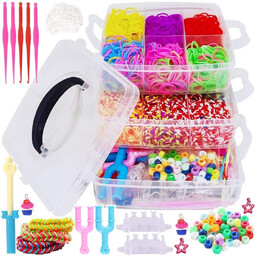 GUMKI DO ROBIENIA BRANSOLETEK W KUFERKU DUŻY ZESTAW