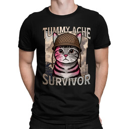 Tummy ache survivor - kot żołnierz - męska