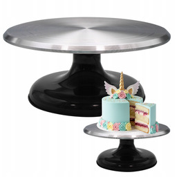 Patera na ciasto obrotowa do tortu aluminiowa dekorator