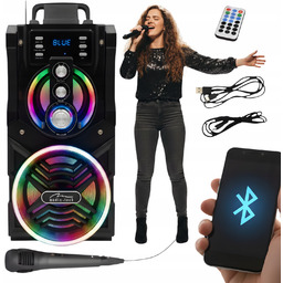 Głośnik Bluetooth Przenośny 850W Kolumna Karaoke Radio Fm