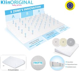 Babymatex Poszewka na poduszkę 60x36 frotte Klin Original