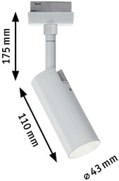 Paulmann URail Tubo spot LED, biały