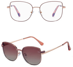 Stylion 2w1 Okulary damskie do komputera + nakładka