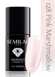 Lakier Hybrydowy Semilac 128 Pink Marshmallow - 7
