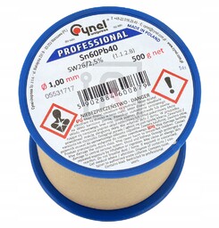 Cyna Z Topnikiem Kalafonią Cynel 1mm 500g 0.5kg