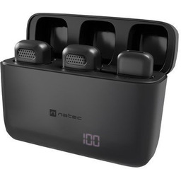 Natec Mikrofon Natec HOPPER krawatowy bezprzewodowy USB-C (2szt.)