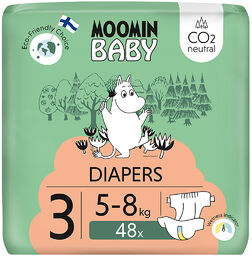 Moomin Baby rozmiar 3, 5-8 kg, pieluchy, 48
