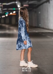 MashMnie Sukienka Acid Wash Blue - 92-98