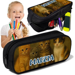 Piórnik TUBA z imieniem Kotki Koty Kociarze Personalizowany
