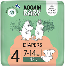 Moomin Baby rozmiar 4, 7-14 kg, pieluchy, 42
