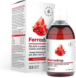 Aura Herbals - Ferradrop - Żelazo + kwas