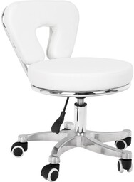 Taboret kosmetyczny Activeshop do pedicure 9266 biały