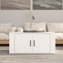 vidaXL Stolik kawowy, biały, 80x50x36 cm, materiał drewnopochodny