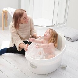 Shnuggle, Wanienka/Wiaderko Toddler z piankowym oparciem, Biała