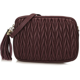 Listonoszka ze skóry naturalnej - TOSCANIO F226 BORDOWA