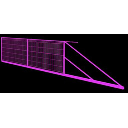 Brama przesuwna 3D 4 m prawa