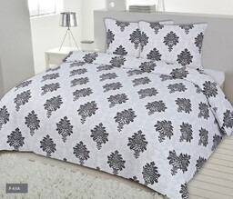Matex Pościel flanelowa 140x200 F-63A glamour styl biały