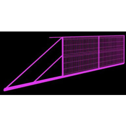 Brama przesuwna 3D 4 m lewa