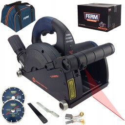Bruzdownica Ferm 1600W, 150mm Laser, Rolki- Zestaw