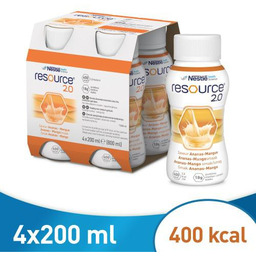 Resource 2.0 smak ananas-mango płyn, 4X200