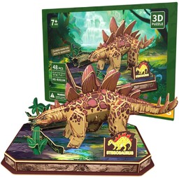 Puzzle 3D Edukacyjne Stegosaurus Pradawny Świat Premium Dzieci