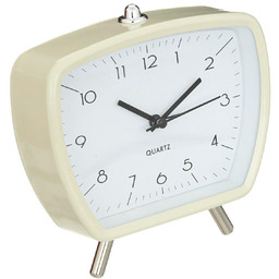 Zegar budzik vintage Cathy kremowy retro do sypialni