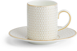 Wedgwood Filiżanka do kawy ze spodkiem Gio Gold