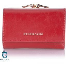 Mały Skórzany Portfelik Damski PETERSON PL412 RFID