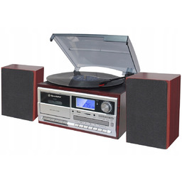 Gramofon Odtwarzacz Radio Tuner Fm CD Usb Aux