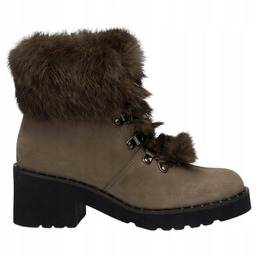 EVA MINGE BOTKI DAMSKIE KHAKI SKÓRZANE 38 3E4G6*