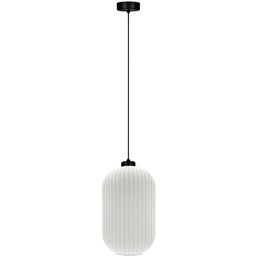 Lampa zwis ryflowany klosz Vilar K-5731, duży klosz,