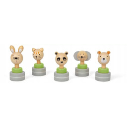 BigJigs Stempelki zwierzęta komplet 5 sztuk +3
