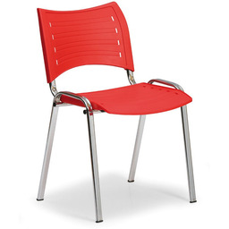 Plastikowe krzesło SMART - chromowane nogi