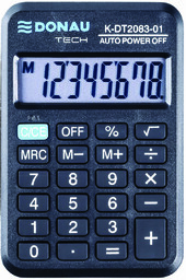 Kalkulator kieszonkowy 8 pozycyjny DONAU TECH K-DT2083-01 89x59x11mm