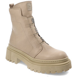 Beżowe Botki Nessi Modne Obuwie Damskie