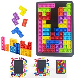 Tetris Puzzle Pop It Gra Logiczna Sensoryczna