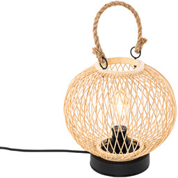 Rustykalna lampa stołowa zewnętrzna z rattanu - Calamus