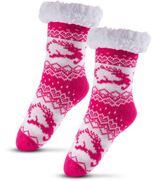 Decodoma Dziecięce barankowe skarpety do spania RENIFER