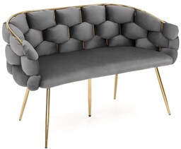 Sofa glamour BALLOON Welur Szary #20 DC-KT9118