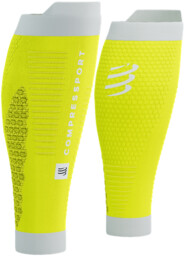 COMPRESSPORT Opaski kompresyjne na łydki R2V3 safe yellow/white