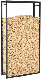 Elior Czarny stojak na drewno do kominka N0-E04