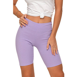 Moraj Fioletowe Legginsy Damskie Kolarki Z Wysokim Stanem