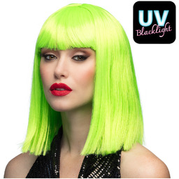 Peruka taneczna neonowa zielona