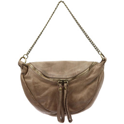 Skórzana Damska listonoszka z łańcuszkiem na ramię