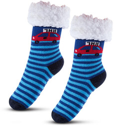 Decodoma Dziecięce barankowe skarpety do spania AUTO