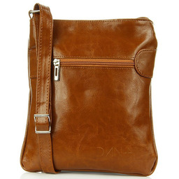 Torebka skórzana listonoszka damska DAN-A T271 camel