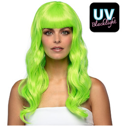 Peruka elegancka neonowa zielona